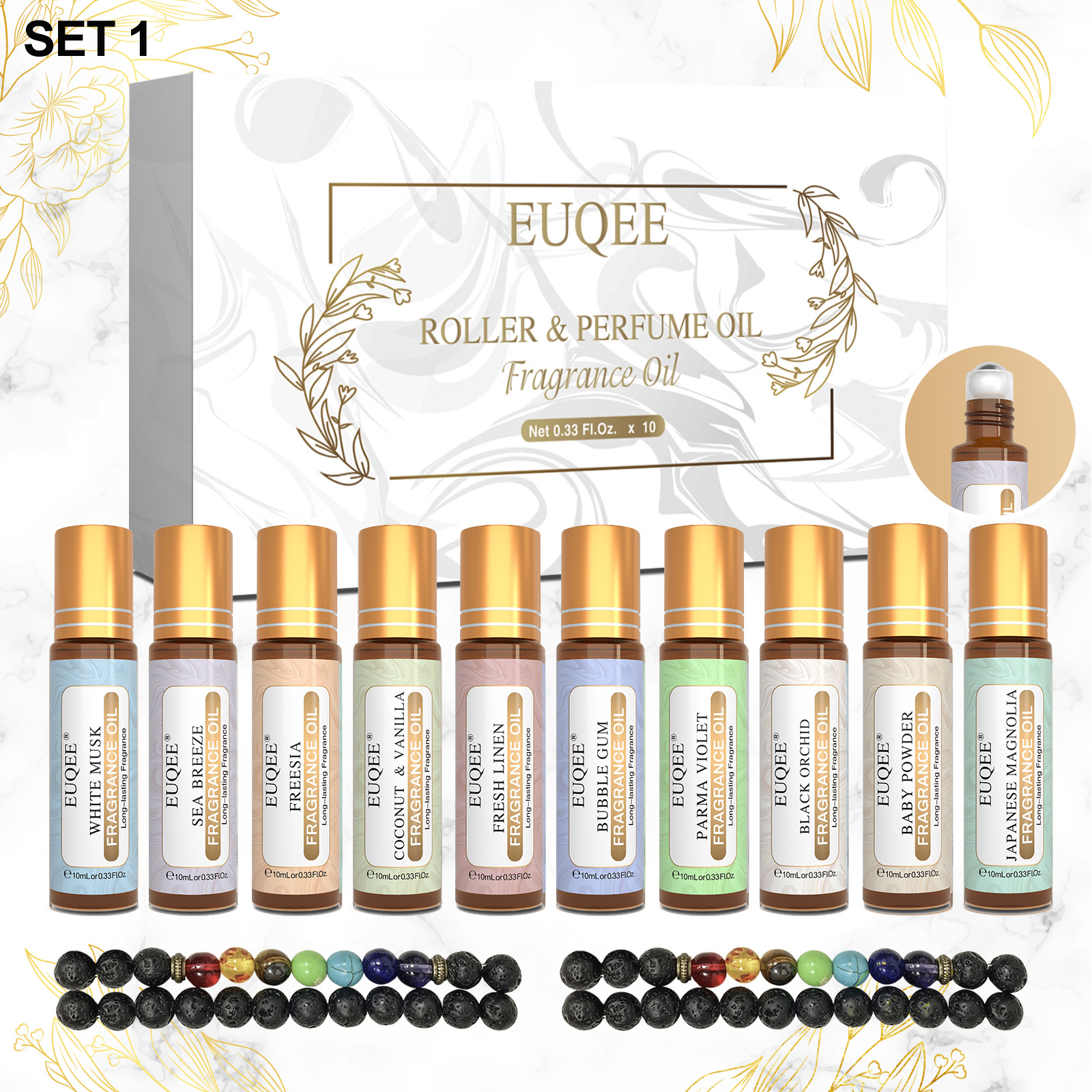 Musk White Oil - EUQEE 10PCS Fragrance Oils Set for