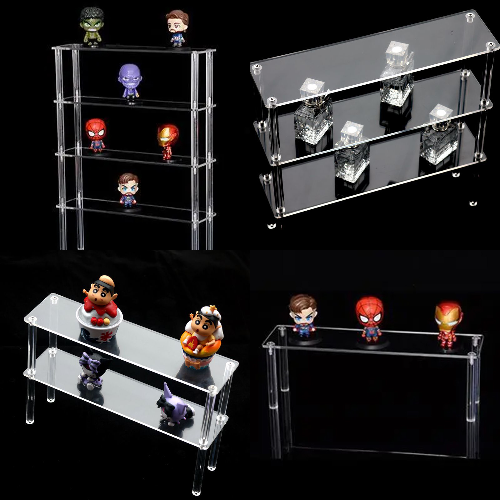 Perfume Villa Fragrance - 1-4 Tier Clear Acrylic Vertical Display