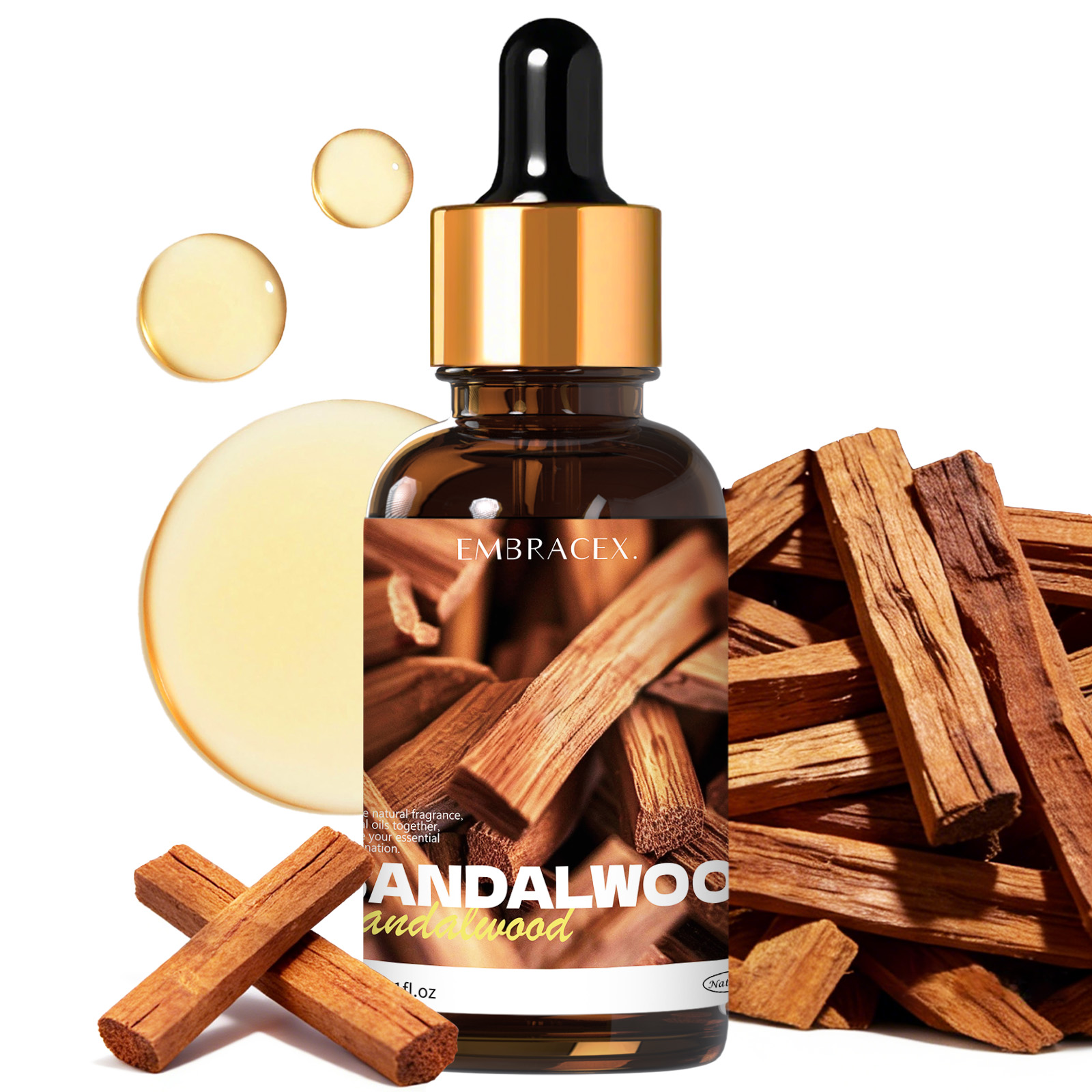 Perfume Fragrance Oils For Candles - 30ml Sandalwood Natural Plant Essential Oil