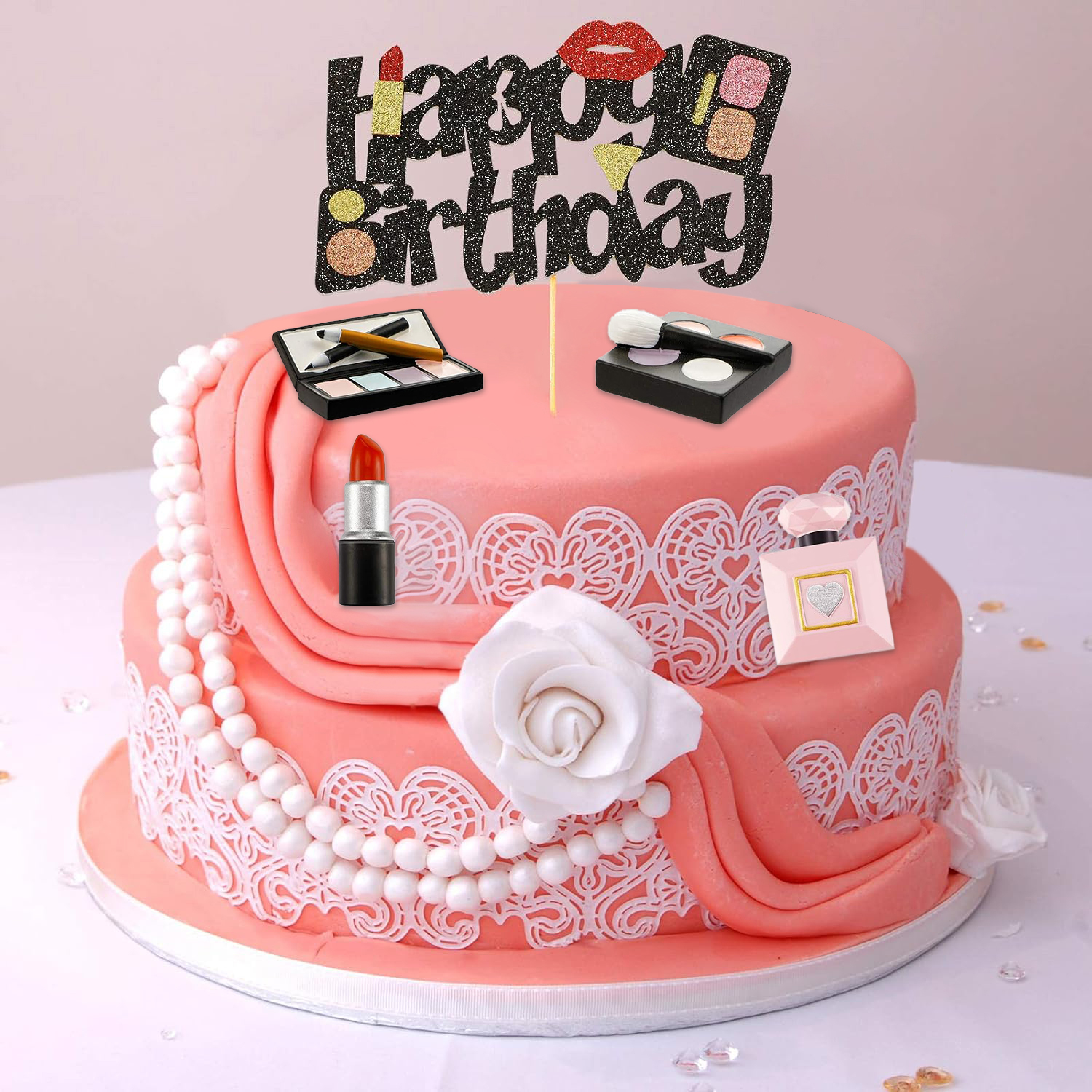 Makeup Themed Cake Toppers Res - Perfume Villa Fragrance avis et prix