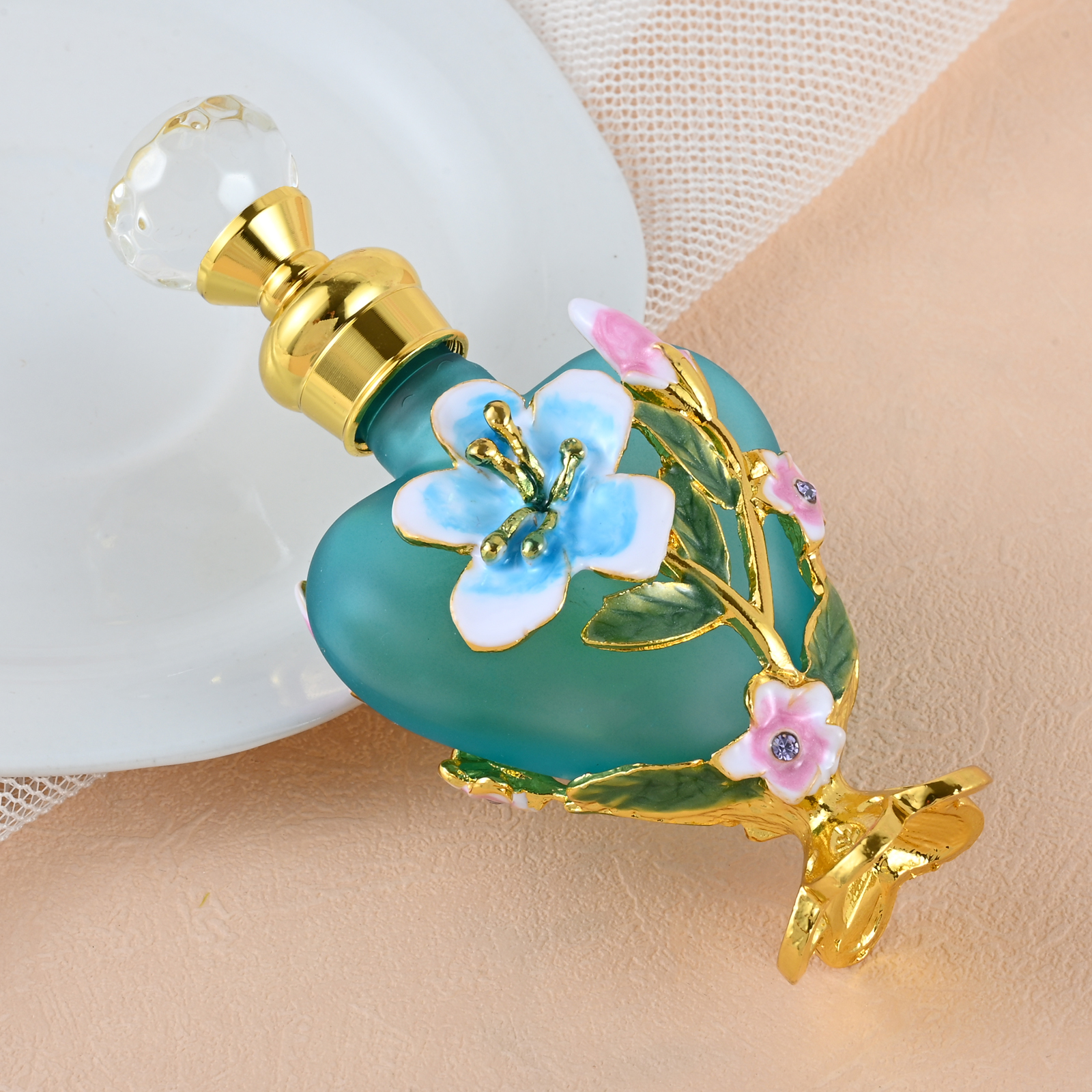 1pc Mini Pot Blue Frosted Glas - Perfume Villa Fragrance avis et prix