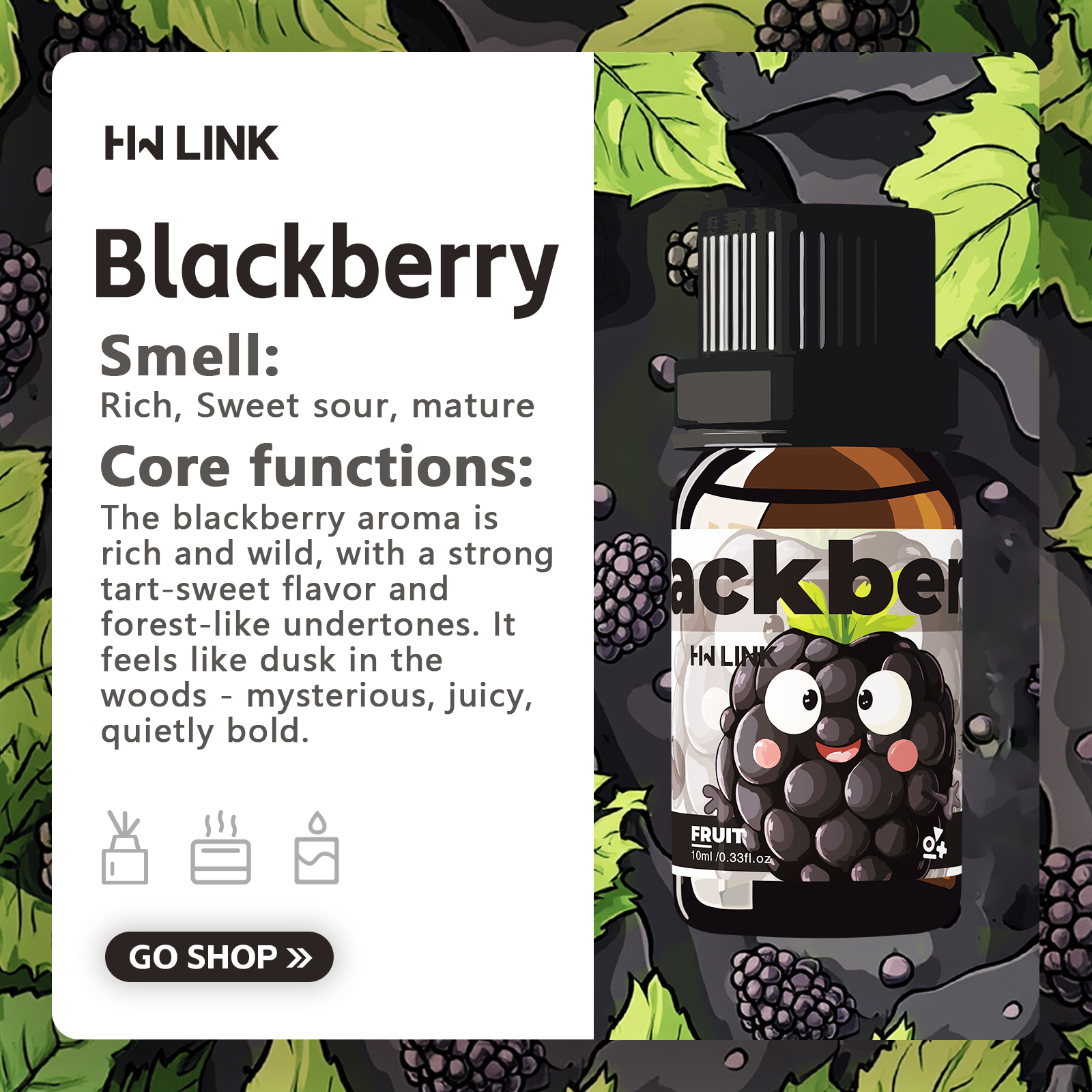 Blackberry Essential Oil Black - Perfume Fragrance Oils For Candles avis et prix