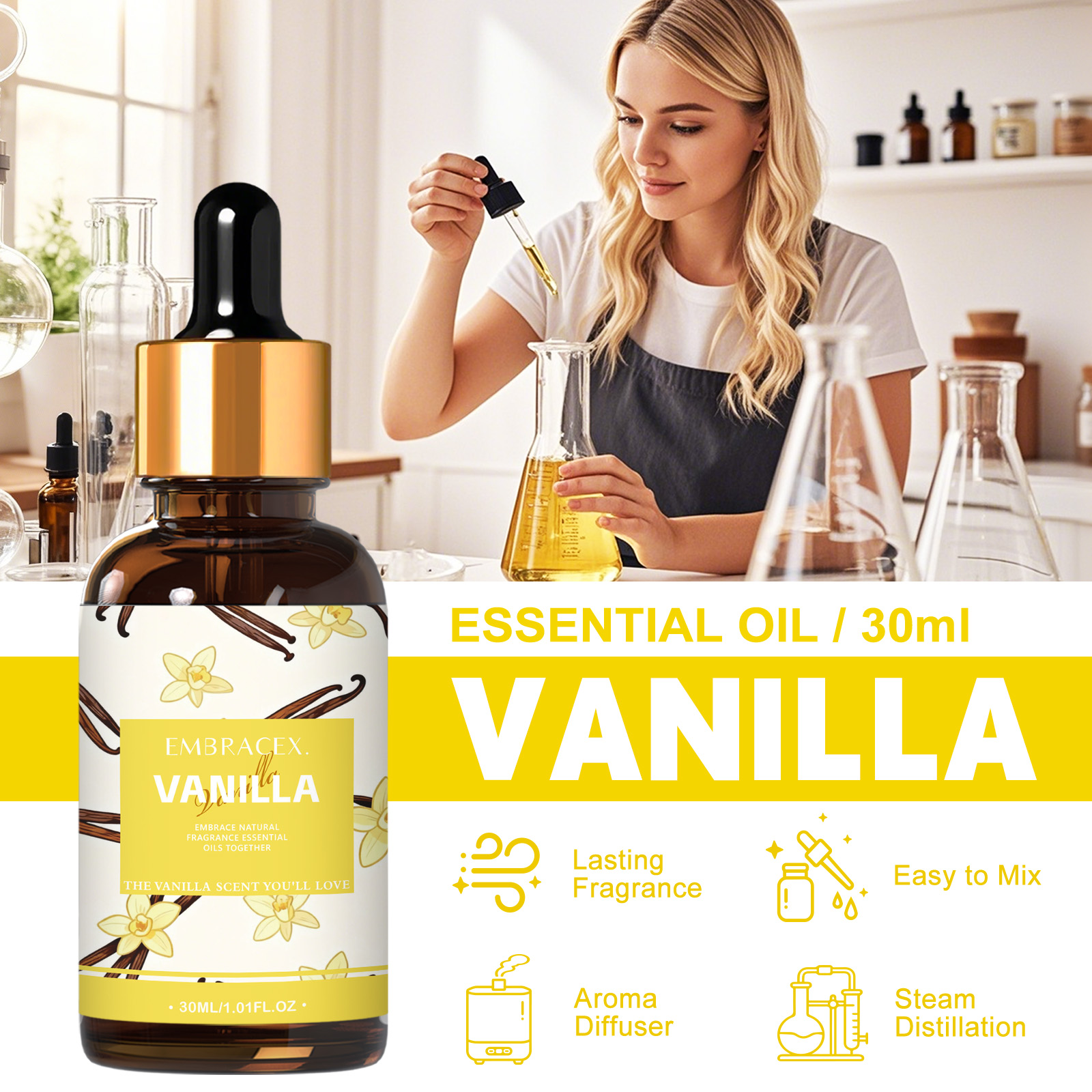 30ml Vanilla Essential Oil Per - Perfume Fragrance Oils For Candles avis et prix