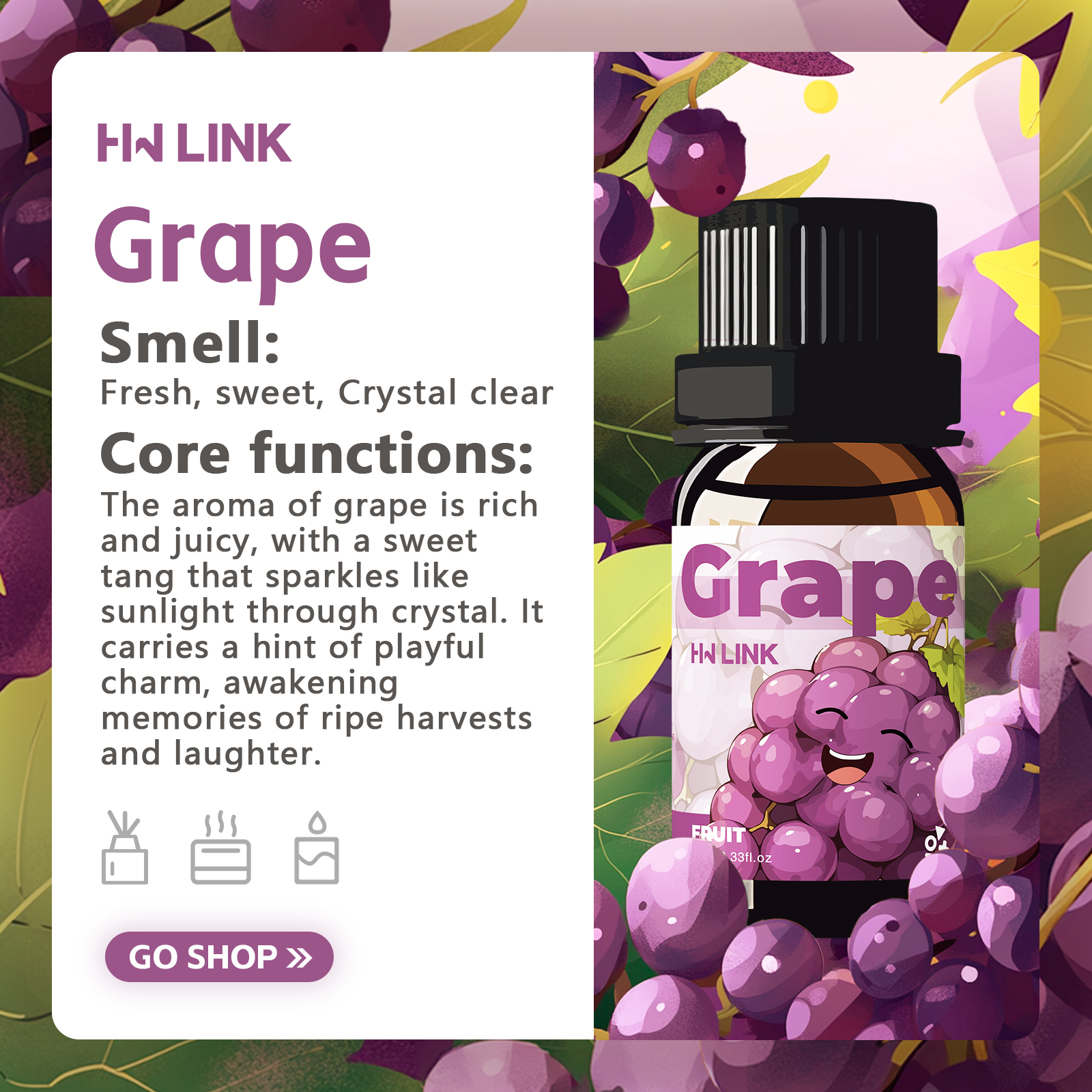 Grape Essential Oil 10ml Perfu - Perfume Fragrance Oils For Candles avis et prix