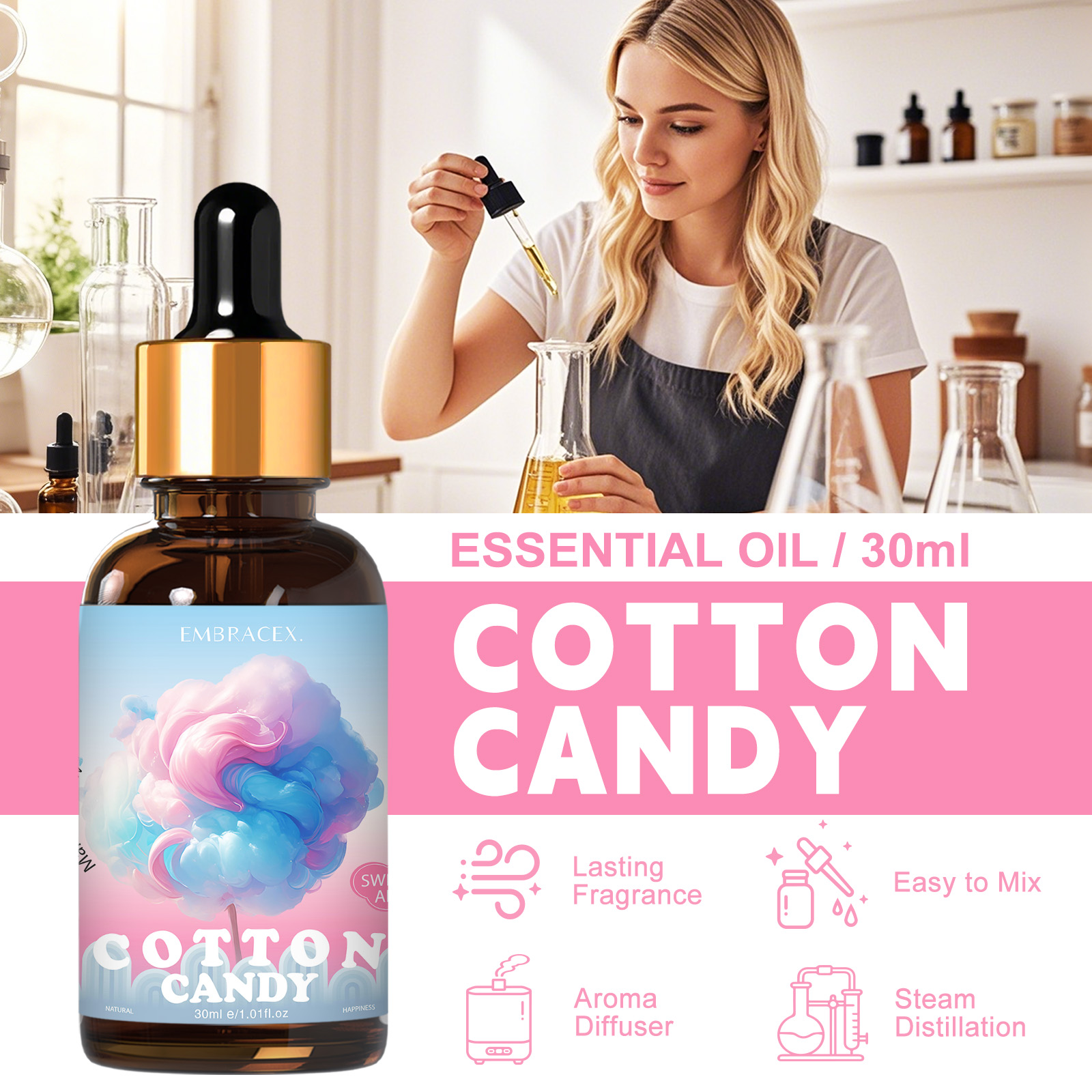 30ml Cotton Candy Essential Oi - Perfume Fragrance Oils For Candles avis et prix