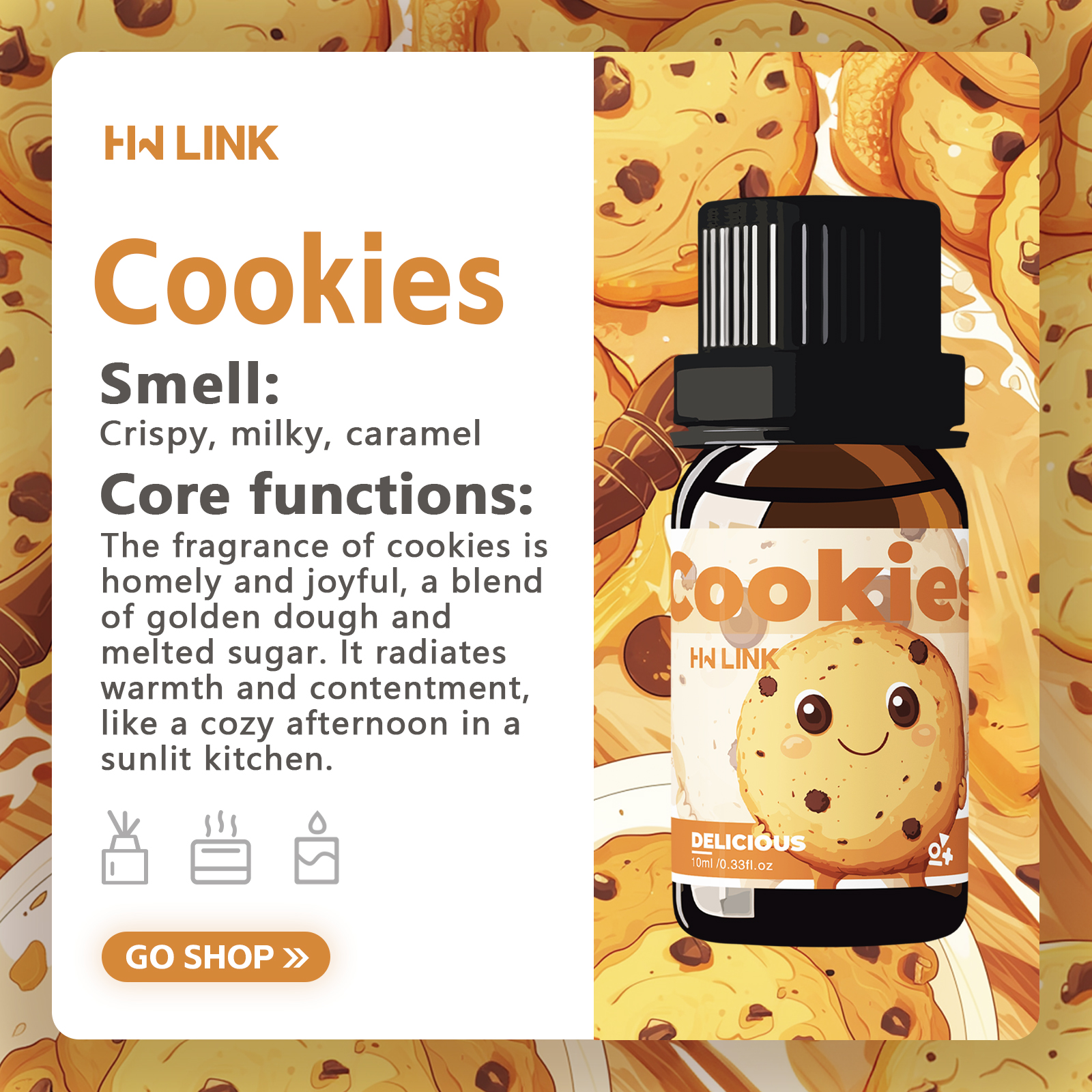 10ml Cookies Essential Oils Pe - Perfume Fragrance Oils For Candles avis et prix