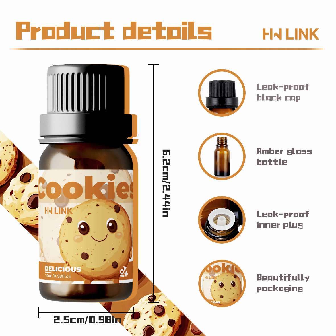 10ml Cookies Essential Oils Pe - Perfume Fragrance Oils For Candles avis et prix