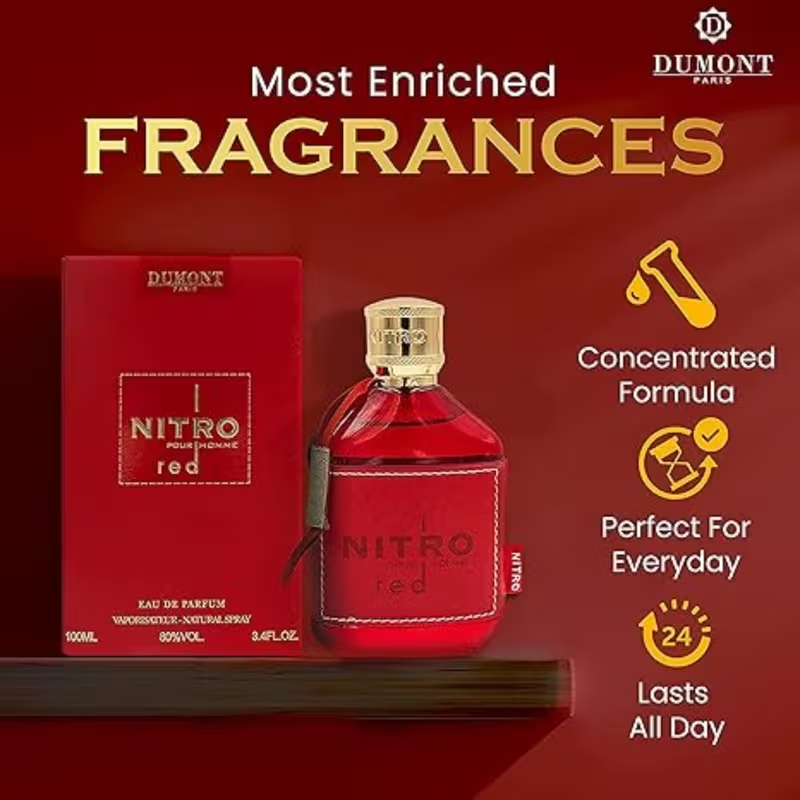 Dumont NITRO RED - 3.4oz - Eau - Perfume Fragrance Free avis et prix