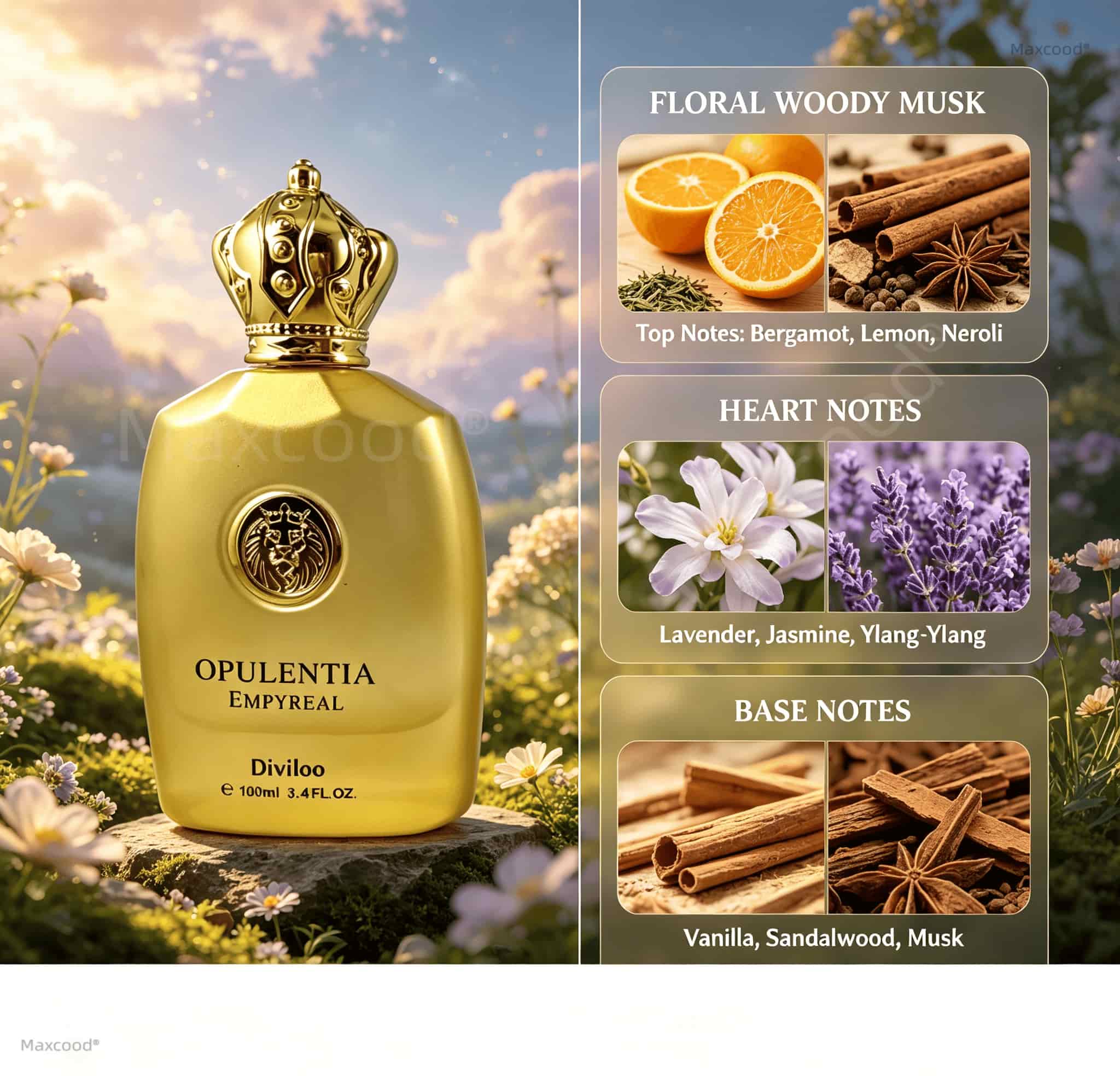 Floral, woody, and musky notes - Perfume Fragrance Notes avis et prix