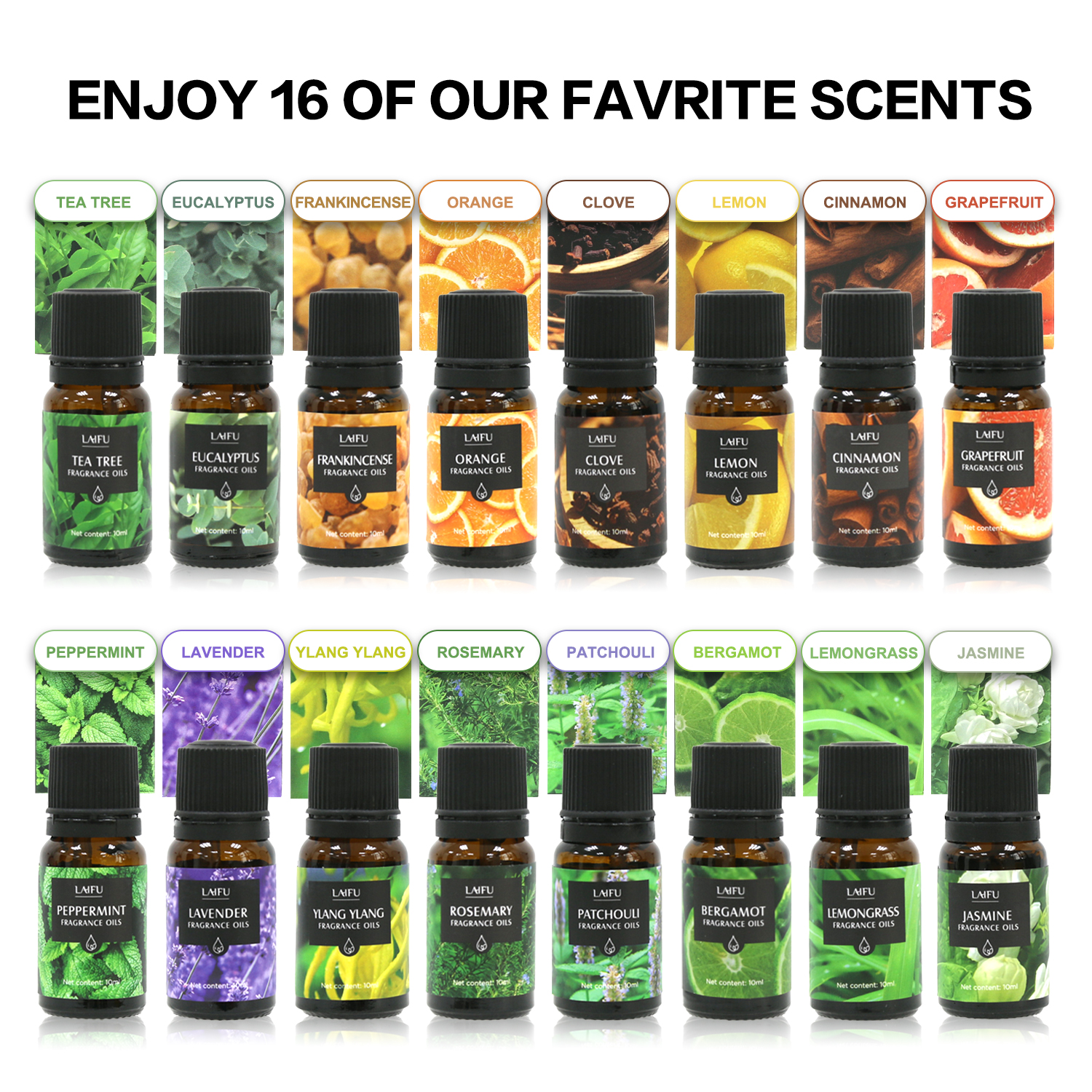 16x10ml Essential Oils Set for - Perfume Fragrance Oils For Candles avis et prix