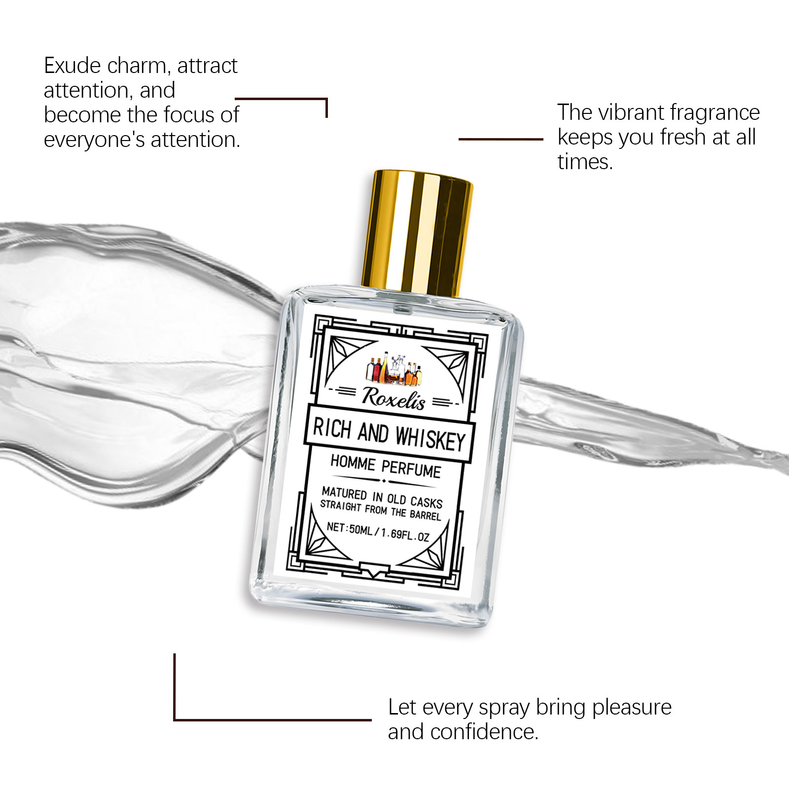 Roxelis 50ml Charm Whisky Men' - Perfume Fragrance Free avis et prix